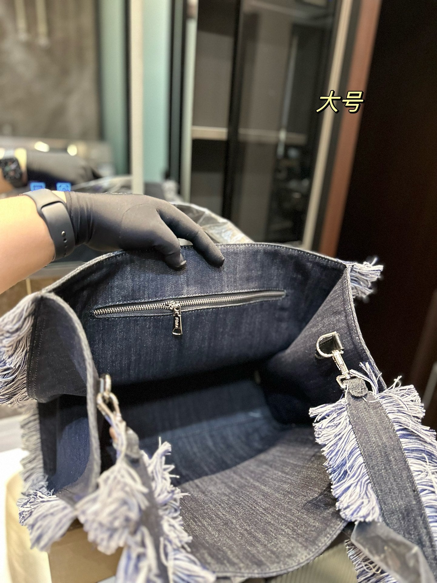 6XF75B ( fashion Denim material bag)