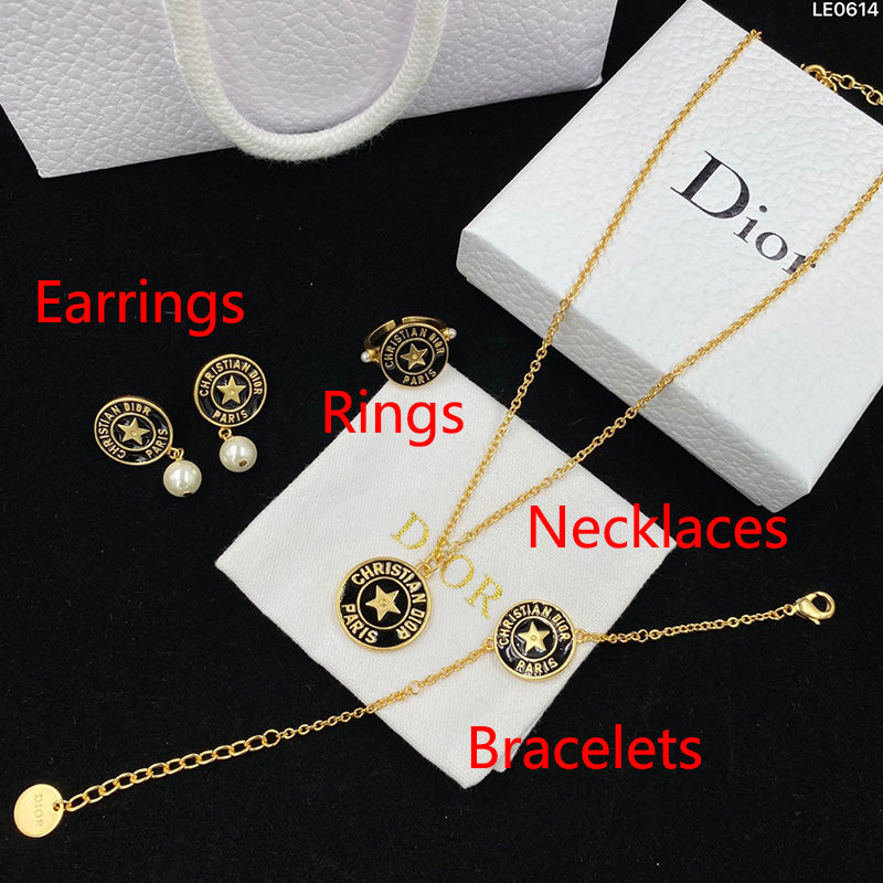 1YD195X  Fashion high -quality Rings Earring Bracelets Necklaces