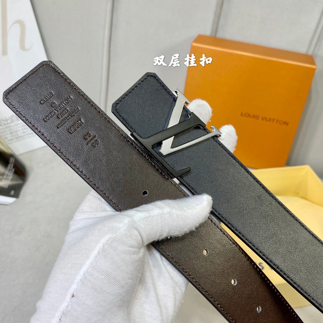 1YE65P  1: 1 High -quality cowhide double -sided belt