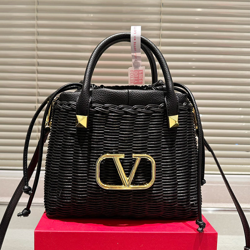 6XVL59B (fashion woven+ leather bag)